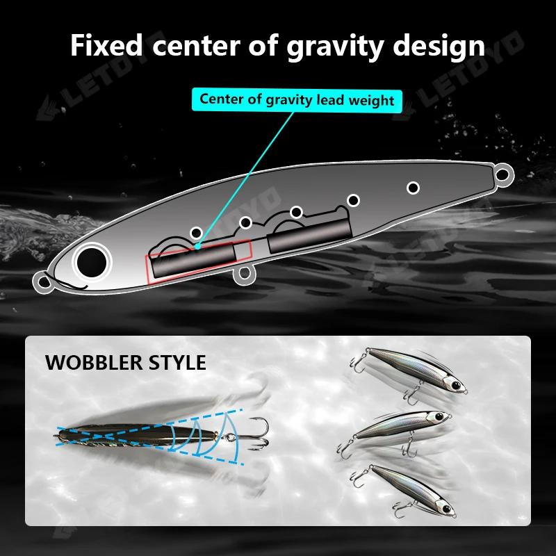 LETOYO crayon coulant 17g 12g-3.5g appâts artificiels appâts durs truite bar leurres Wobblers pour b