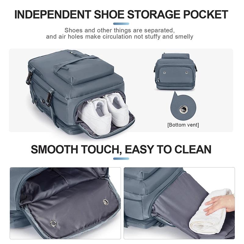 Sac à dos de voyage Extra Large pour hommes et femmes, sac à dos de transport évolutif approuvé par 