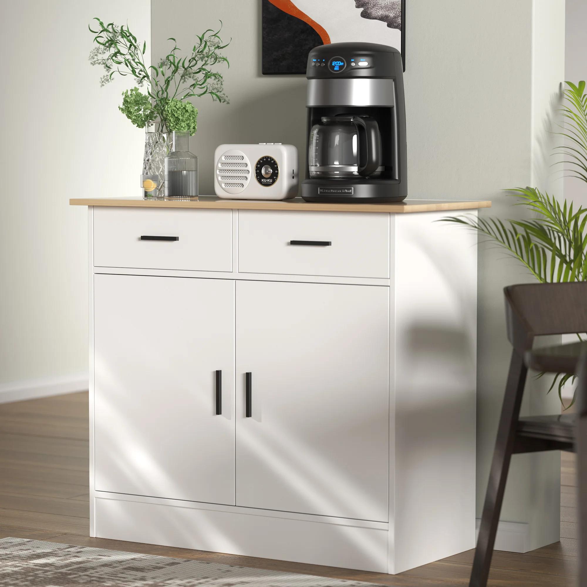 Armoire de rangement de planche avec portes, tiroirs de proximité et étagère flexible, buffet de tab