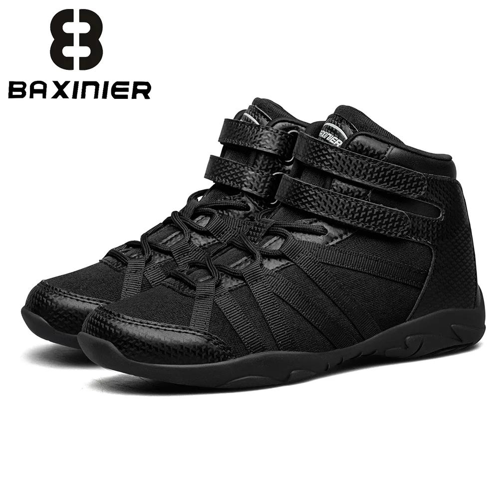 BAXINIER Chaussures de cheerleading montantes noires pour filles, légères, respirantes, pour la comp