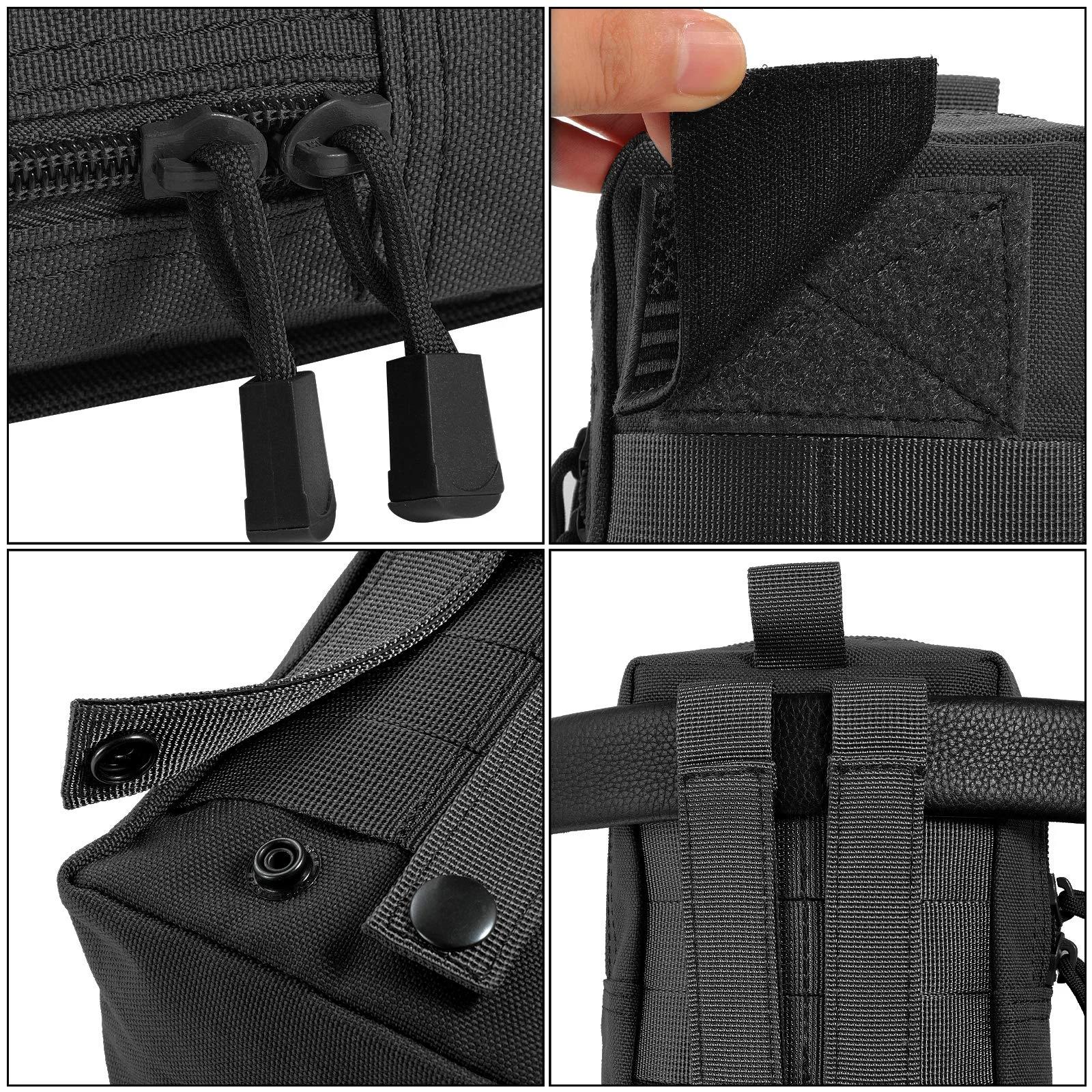 Pochette tactique compacte et résistante à l'eau, sac de taille utilitaire EDC pour la chasse, le Tr