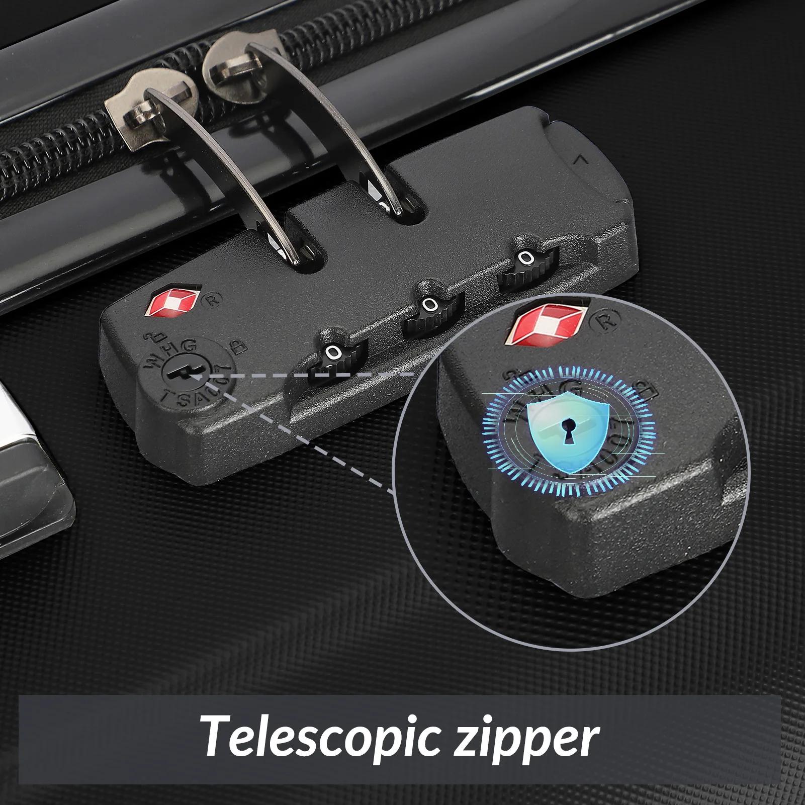 Superaly Ensemble de 3 valises rigides avec 4 roues universelles et serrure de sécurité, valise de v