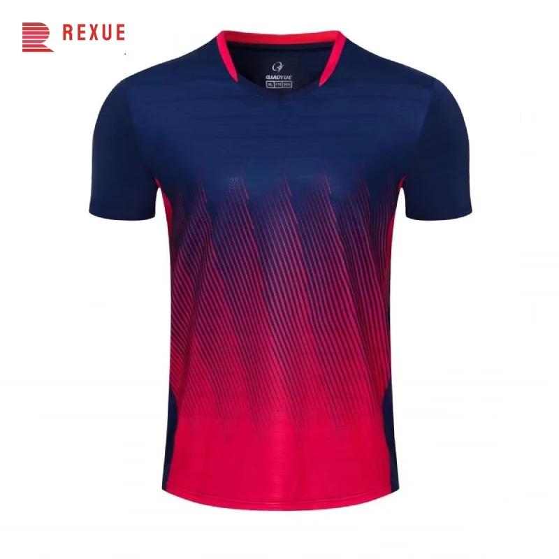 T-shirt tennis de table unisexe 2024 - Badminton ping-pong manches courtes haut de gamme
