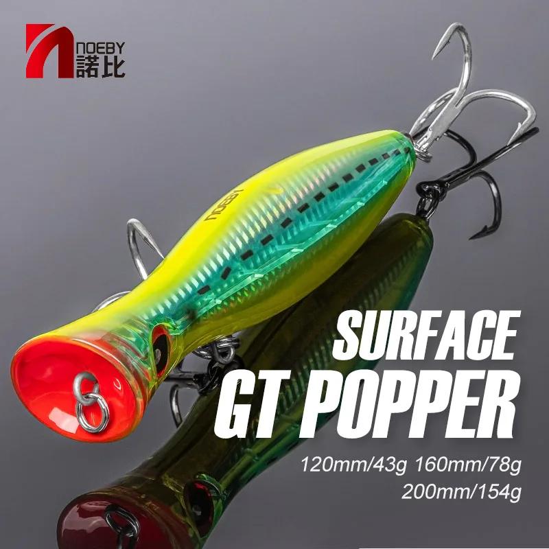 Noeby Popper leurre de pêche 120mm 43g 160mm 78g 200mm 154g Topwater Wobblers eau salée appât dur ar