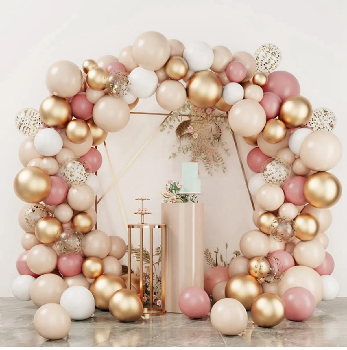 Kit d'arc de guirlande de ballons, décoration de fête d'anniversaire pour fille, ballon en aluminium