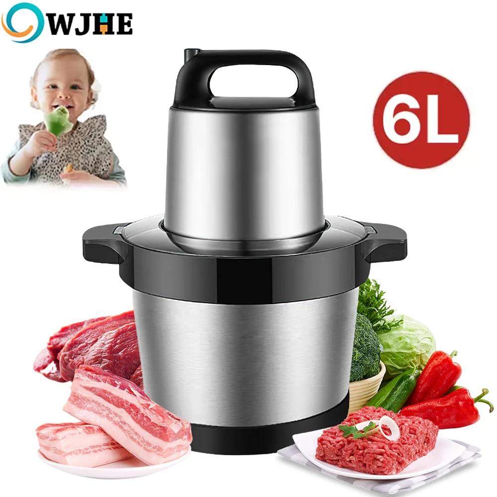 OWJHE N1000W hachoir à viande hachoir de cuisine 6L hachoir à viande électrique maison en acier inox