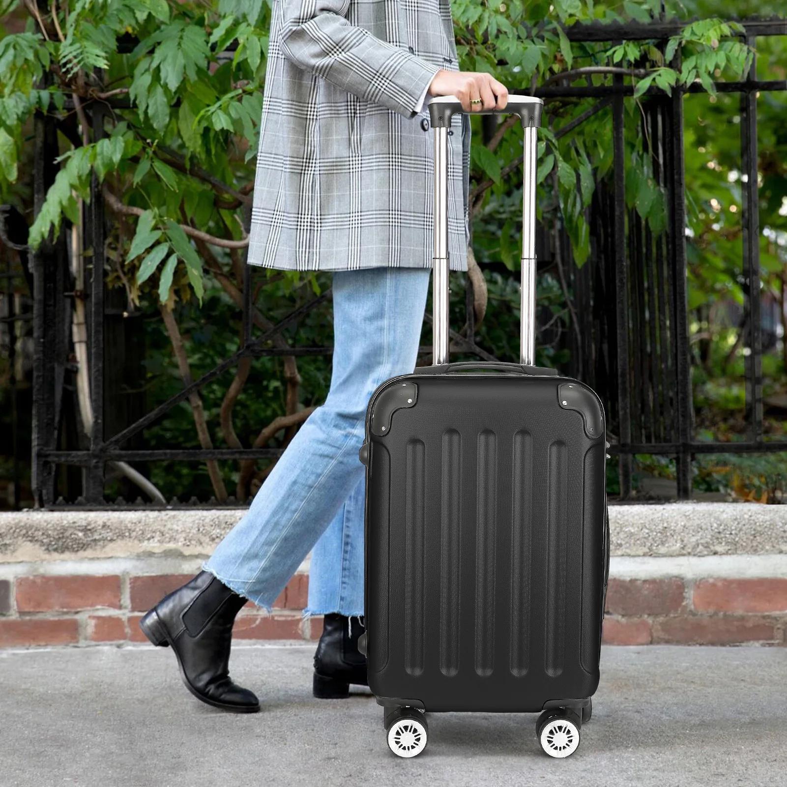 Superaly Ensemble de 3 valises rigides avec 4 roues universelles et serrure de sécurité, valise de v
