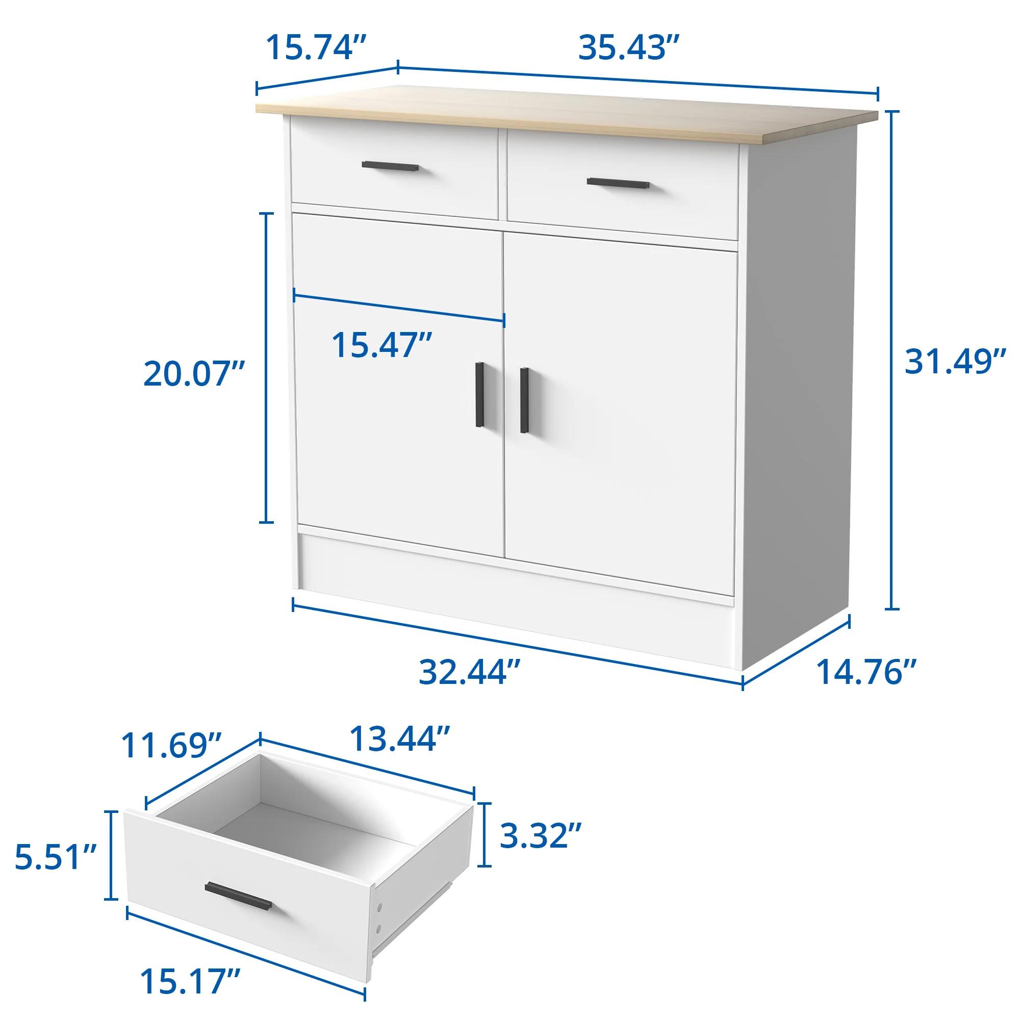 Armoire de rangement de planche avec portes, tiroirs de proximité et étagère flexible, buffet de tab