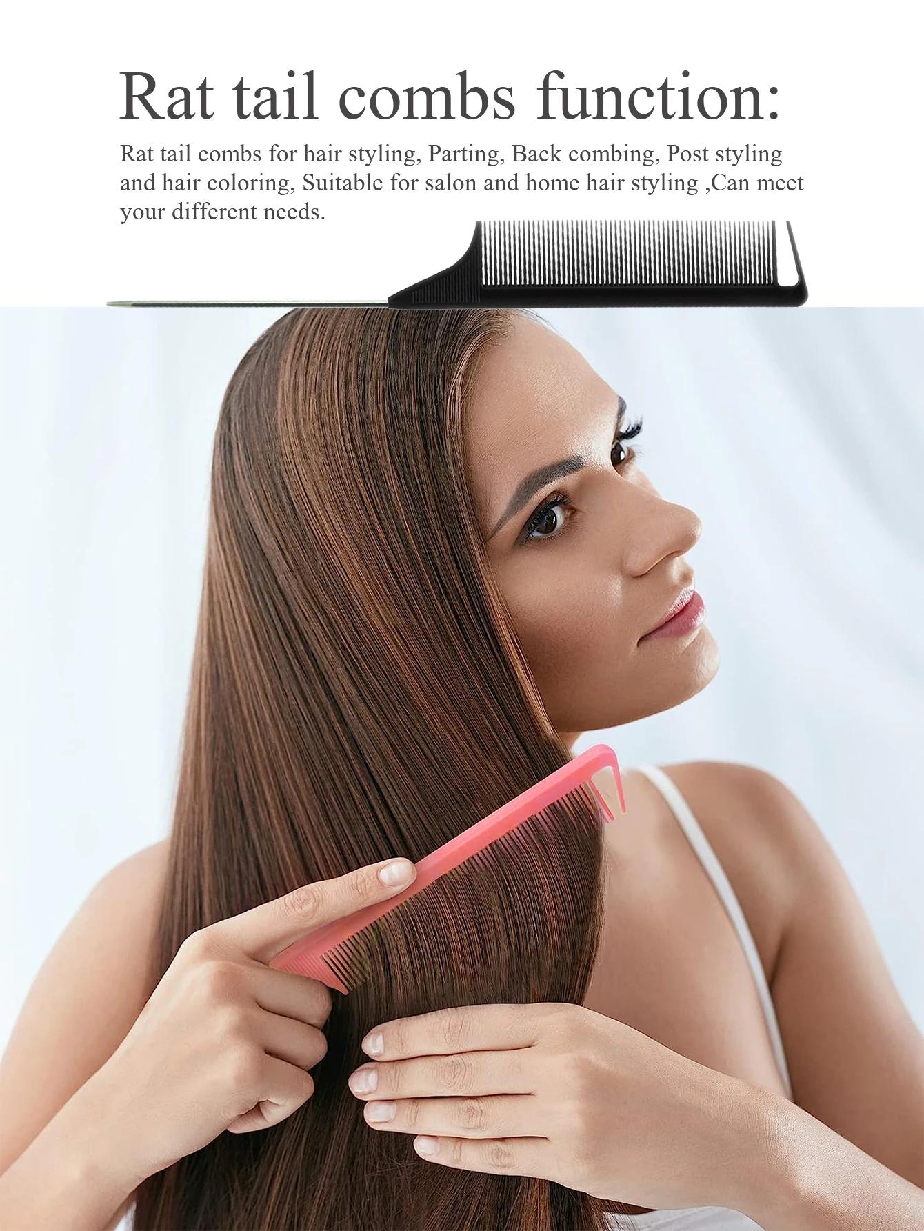 Peigne antistatique à queue pointue pour Salon de coiffure, brosse à cheveux, épingle à aiguille en