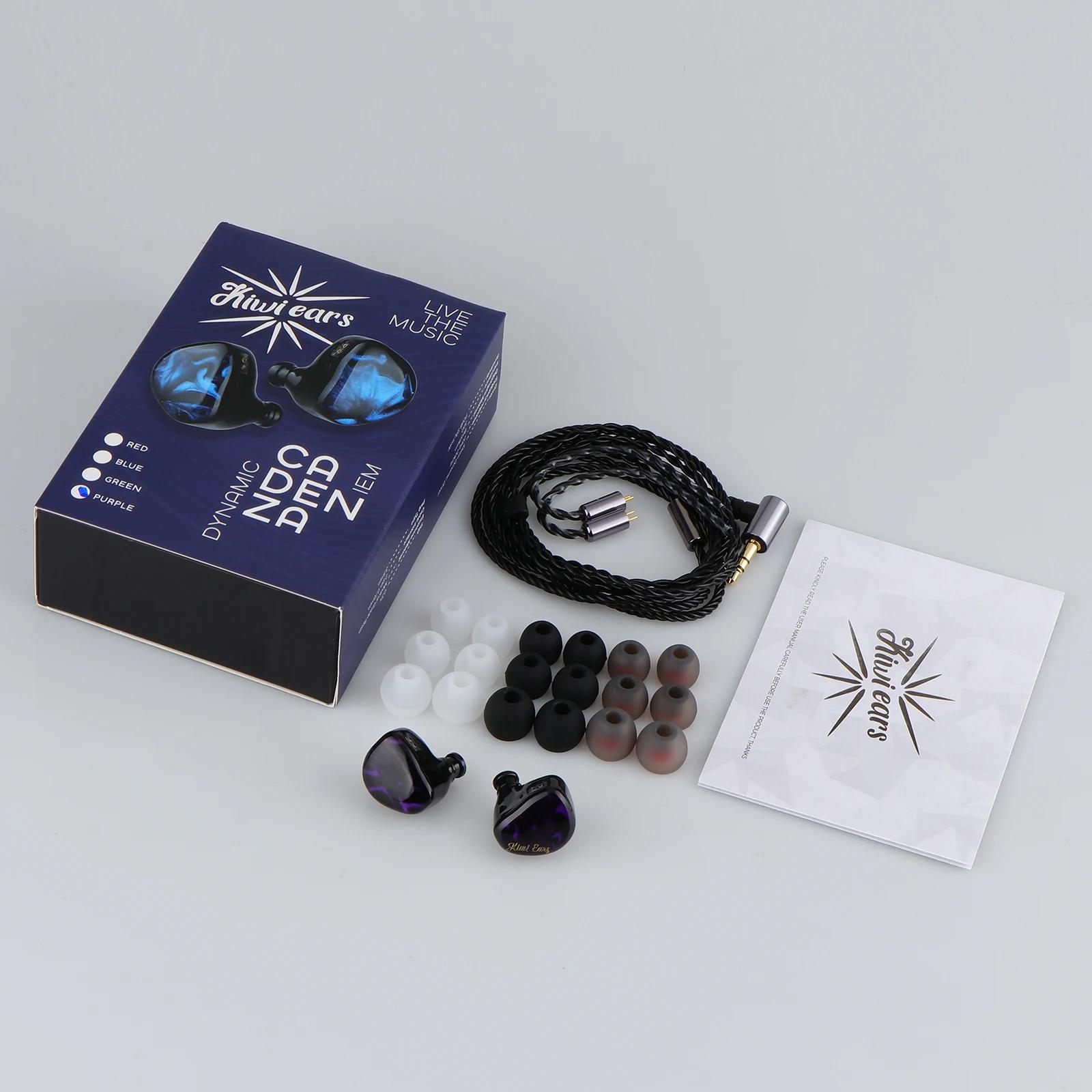 Linsoul Kiwi Ears Cadenza 10 mm Beryllium Dynamic Driver IEM Câble en cuivre tressé à 4 cœurs avec u