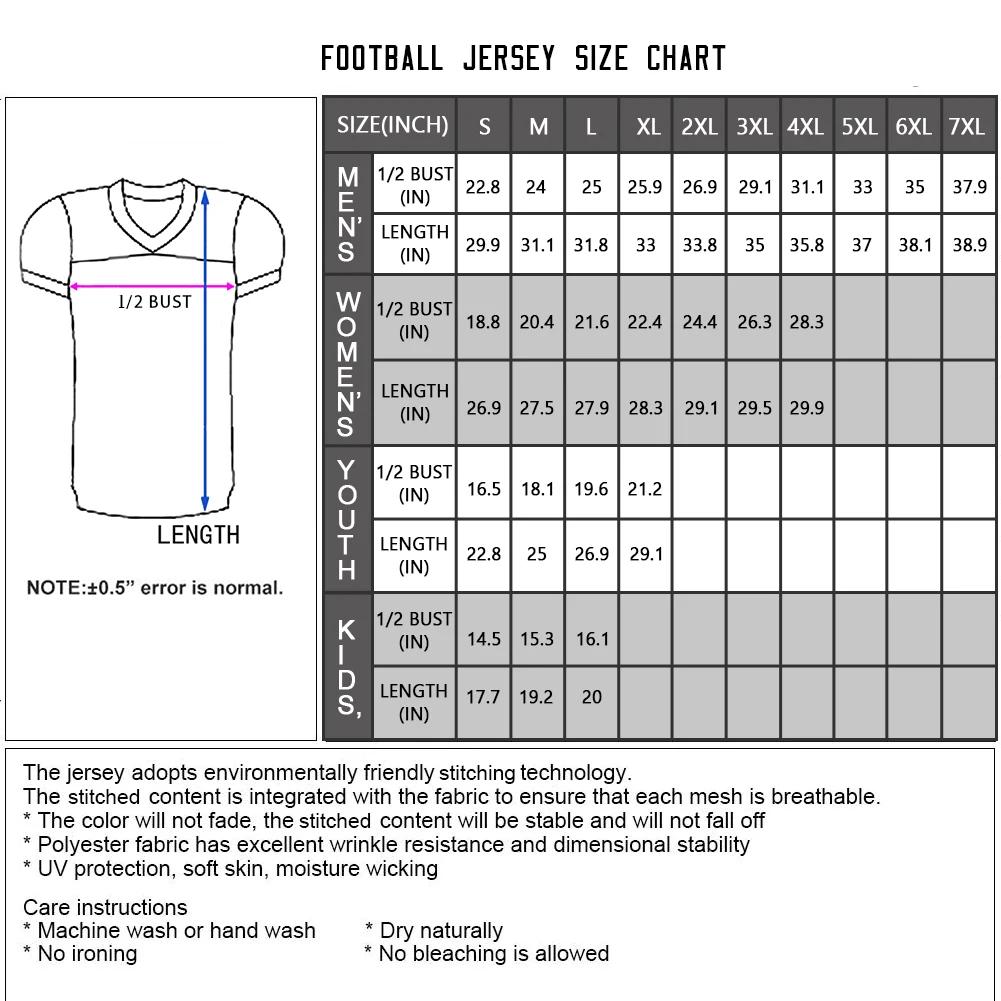 Maillot Football Américain Personnalisé Rouge - Numéro Nom Équipe Imprimé Homme Femme Jeune