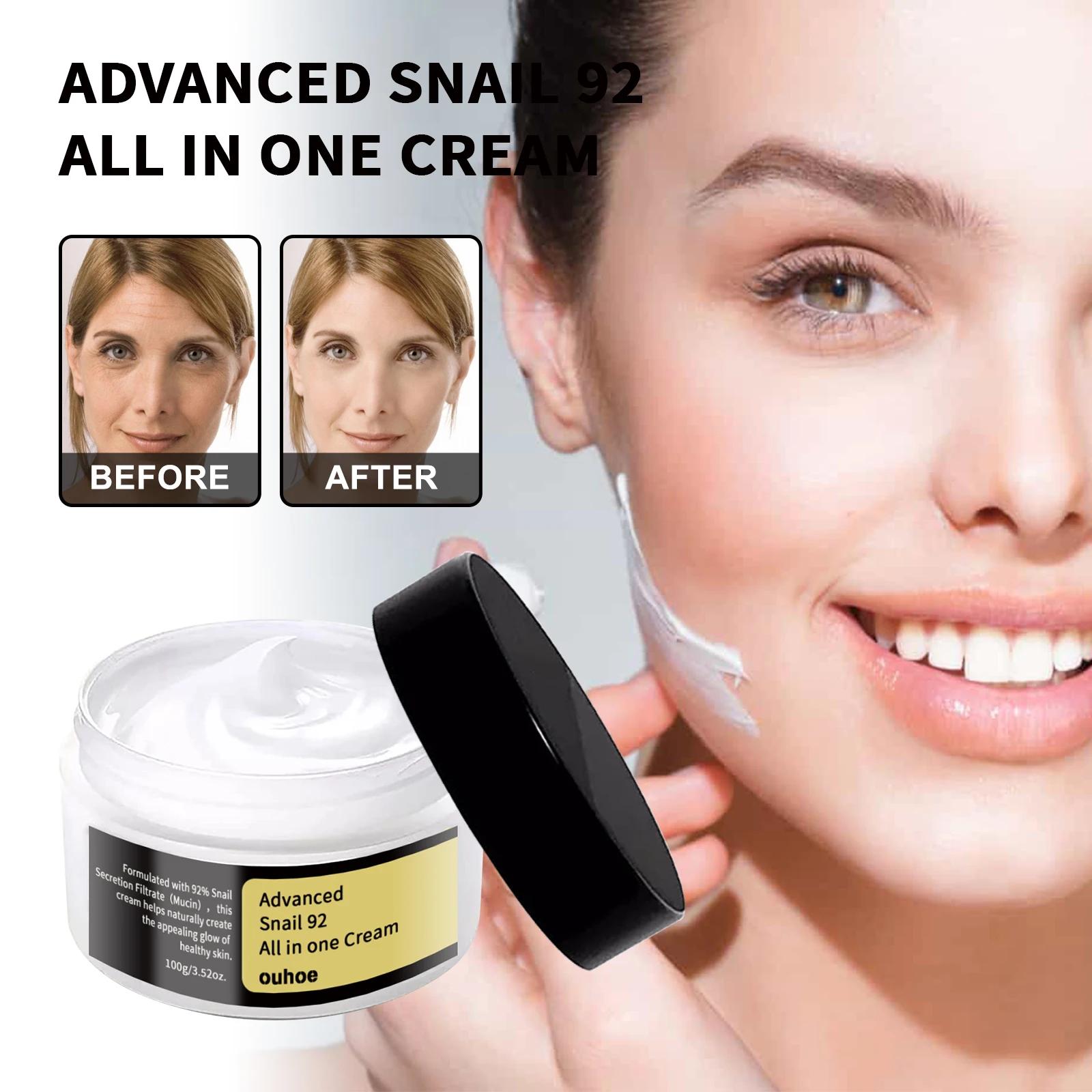 Crème pour le visage à la bave d'escargot E avancée, blanchissante, réparatrice, apaisante, peau sen