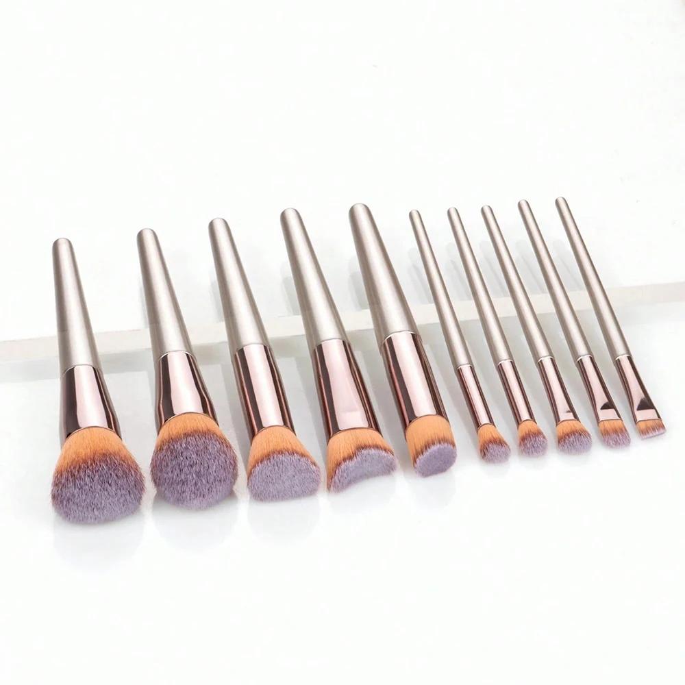 Ensemble de pinceaux de maquillage synthétiques de qualité supérieure, 14 pièces, pour fond de teint