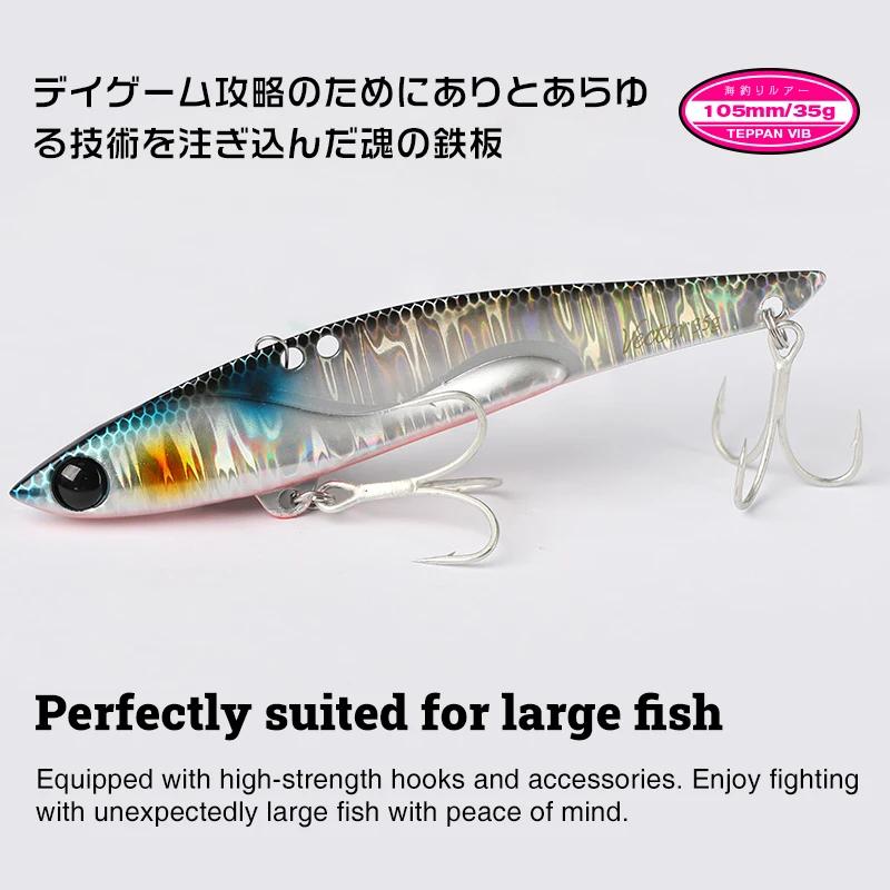 TSURINOYA 35g Teppan VIB leurre de pêche VECTOR DW38-C 105mm Vibration rivage pêche longue coulée mé