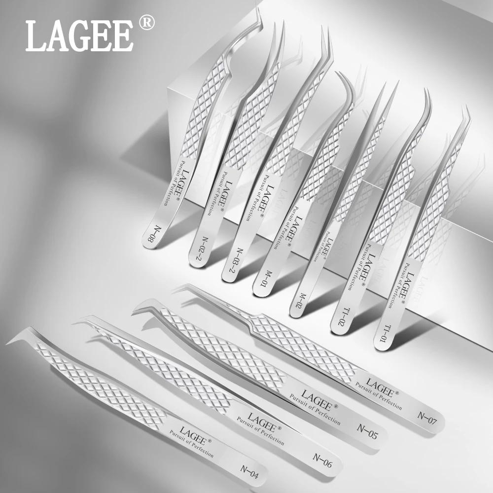 LAGEE pince à épiler extension de cils volume précis luxe diamant poignée 420 acier inoxydable haute