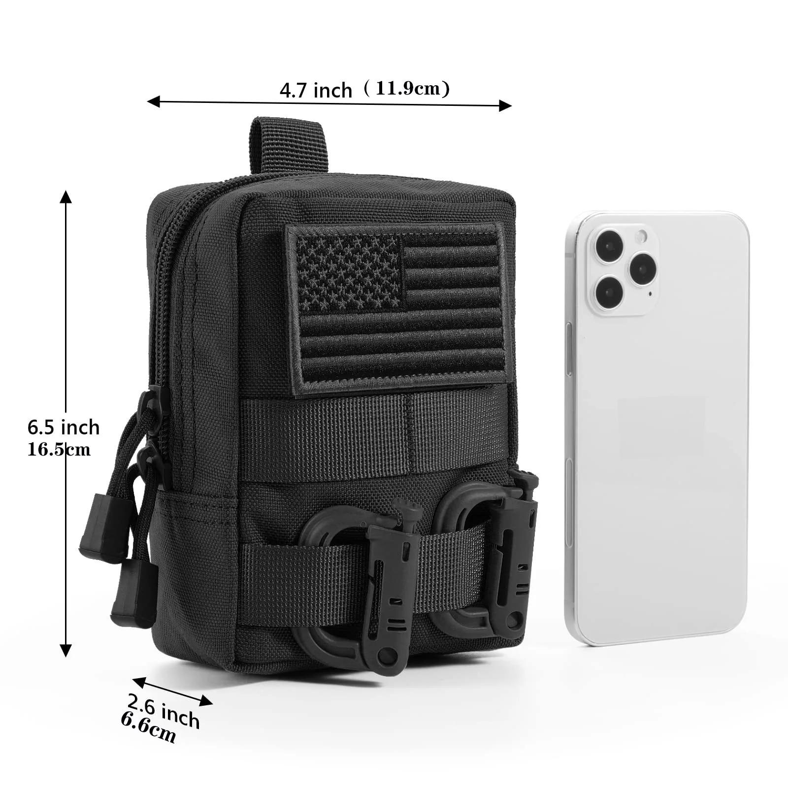 Pochette tactique compacte et résistante à l'eau, sac de taille utilitaire EDC pour la chasse, le Tr
