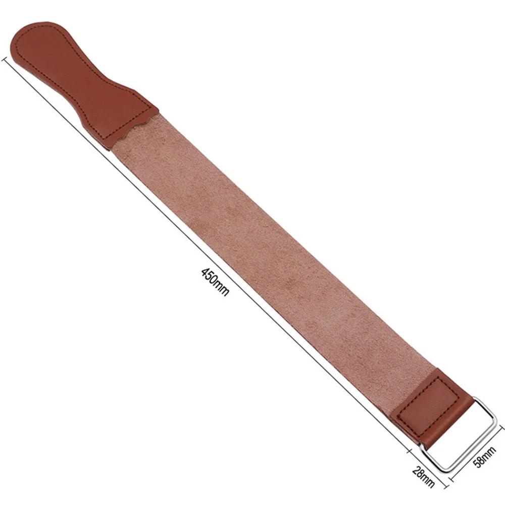 STONEGO Sangle d'affûtage en cuir pour rasoir droit de barbier, couteaux pliants et autres couteaux,