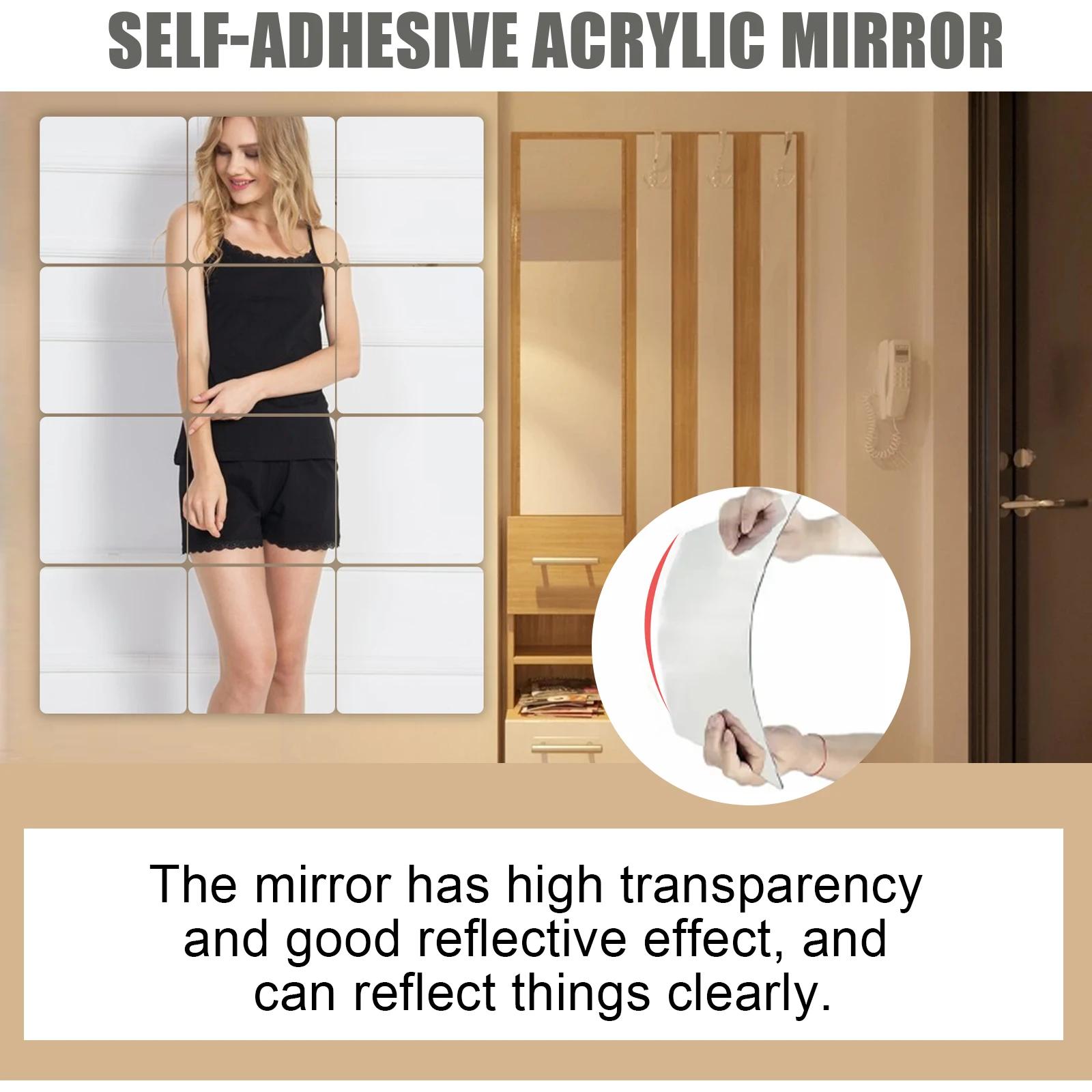 Eelmangez-Miroir Auto-Adhésif pour Dortoir, Sans Perforation Stéréoscopique