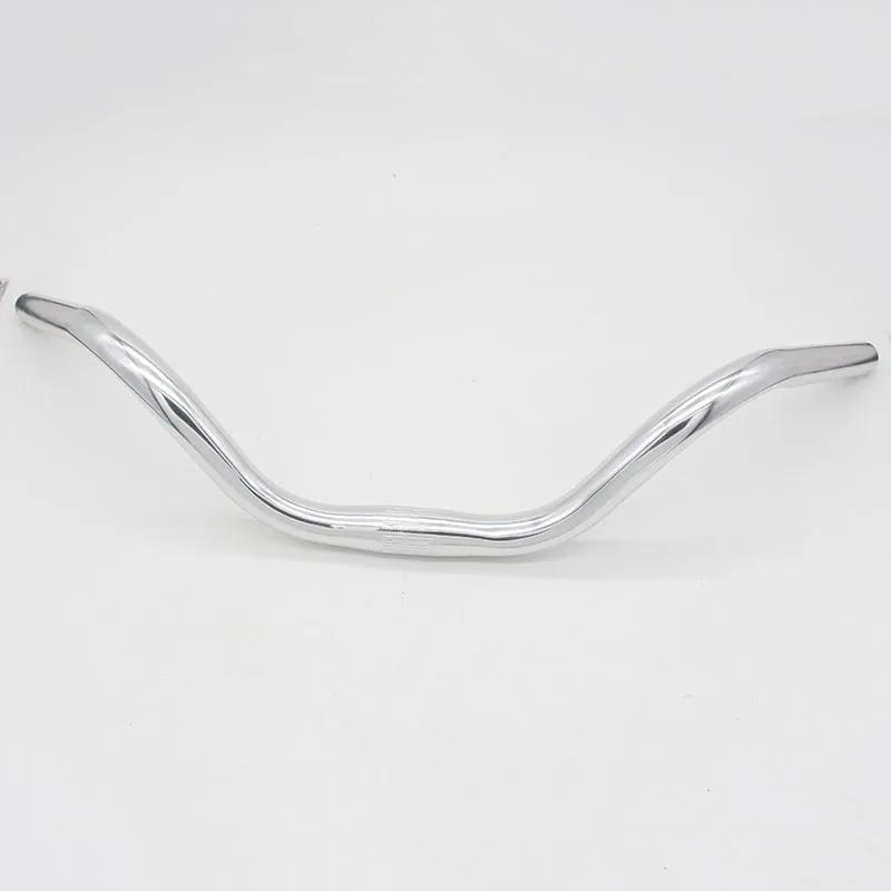 Guidon de vélo en alliage d'aluminium, guidon incurvé, poignées horizontales, grandes hirondelles, p
