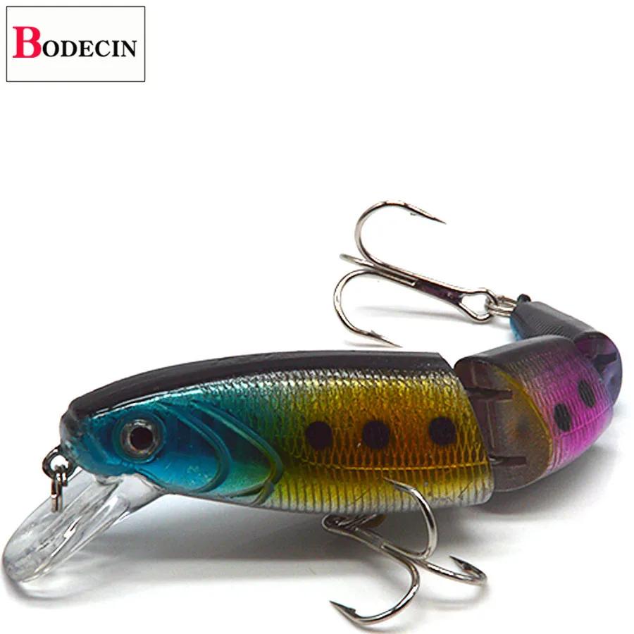 Multi Section bar de mer dur leurres de pêche yeux 3D 1 pièces manivelle vairon nagbait faux appât d