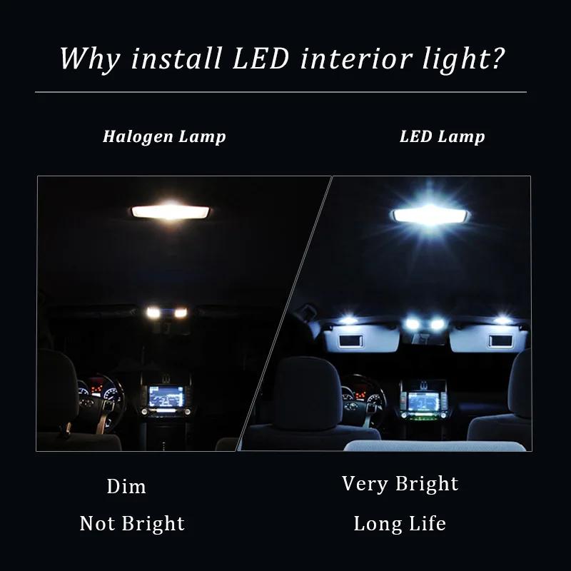 TPKE 11 pièces Canbus voiture lampe à LED intérieur dôme boîte à gants carte lumières Kit d'ampoule 
