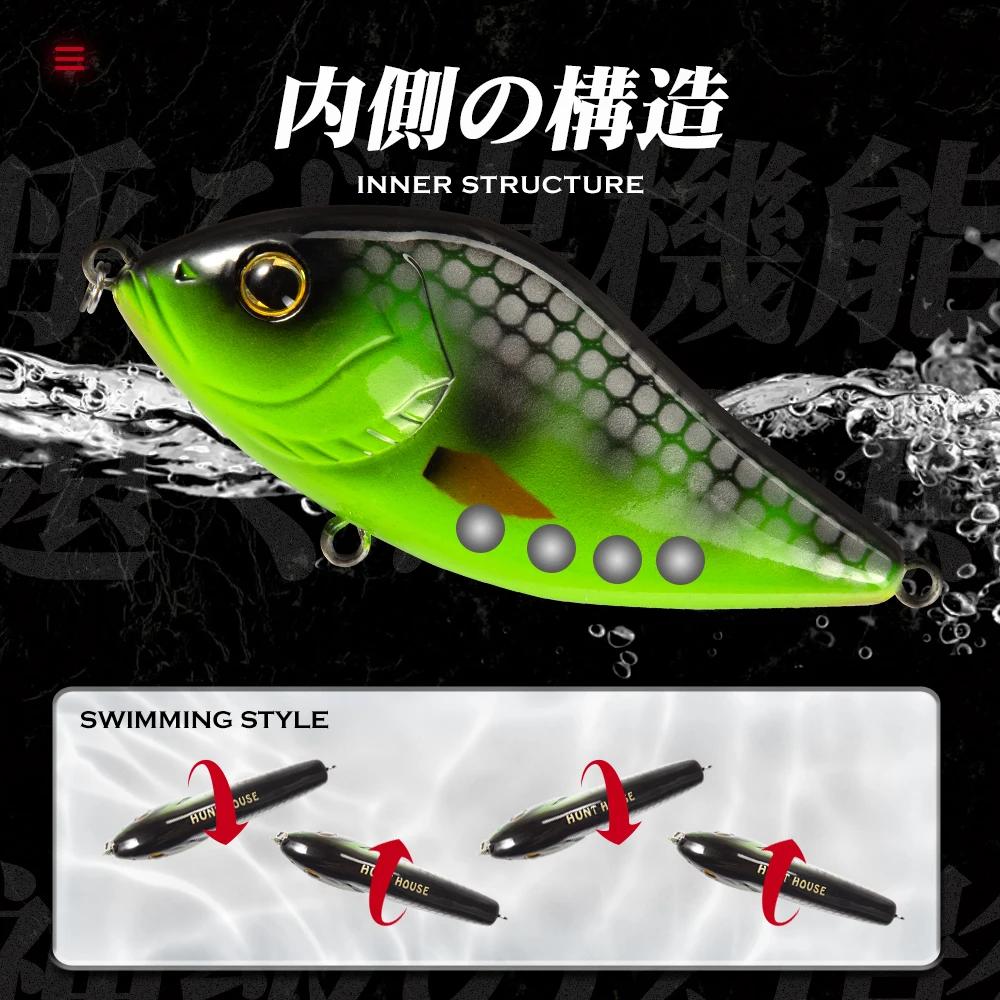 Hunthouse curseur plombs Leurres de pêche VIB Jerkbaits 70mm 100mm coulant Variable manivelle Leurre