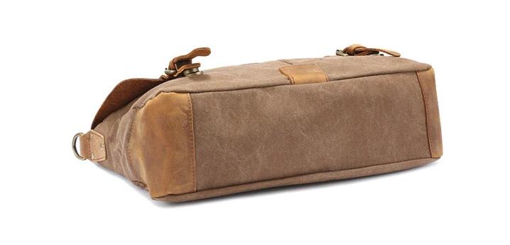 Porte-documents Vintage en Cuir et Toile pour Homme, Sac d'Affaires, Portefeuille de Bureau, Fourre-