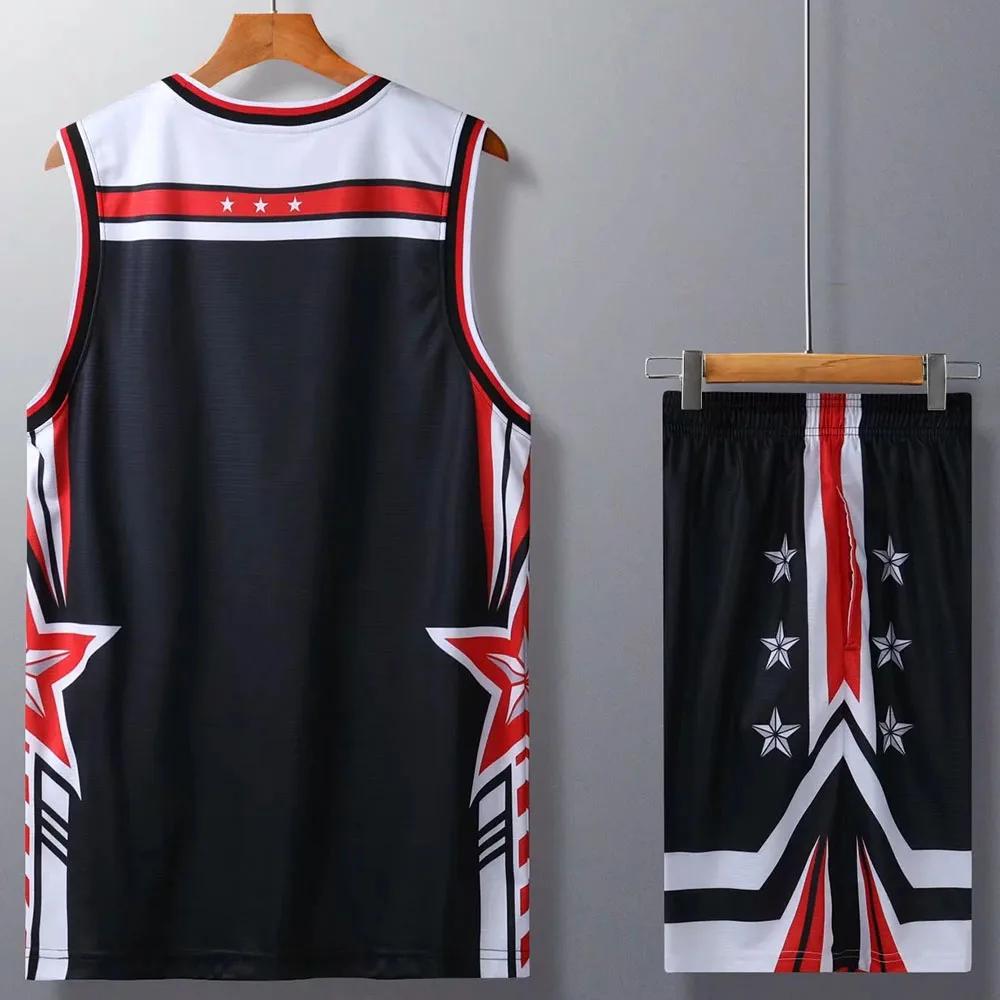 Maillots de basket-ball respirants à séchage rapide pour garçons, chemises de sport et shorts athlét