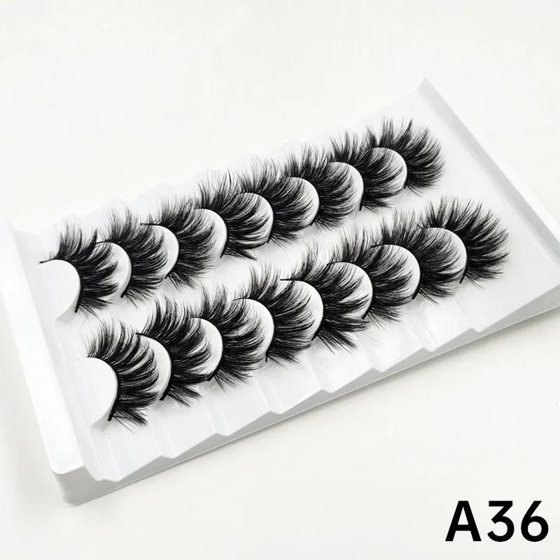 MIOFIA 8 paires de cils de vison 3D en gros, cils de vison cruel sans vrac, cils de vison artificiel