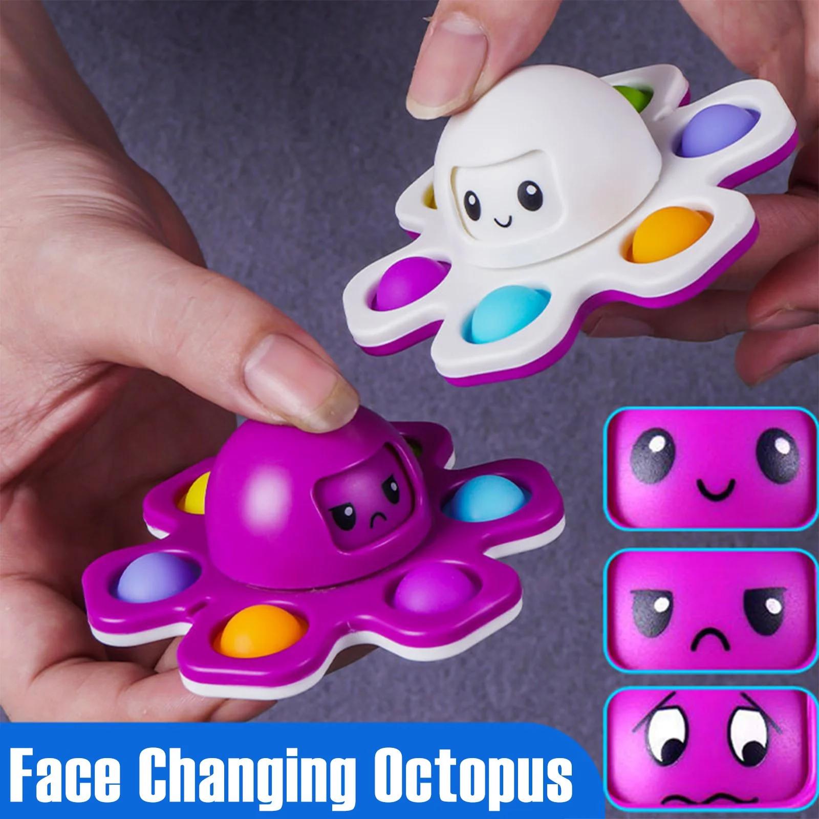 1 pièces nouveau Anti-Stress Push Bubble Fidget Spinner visage-Changing jouet sensoriel pousser pope