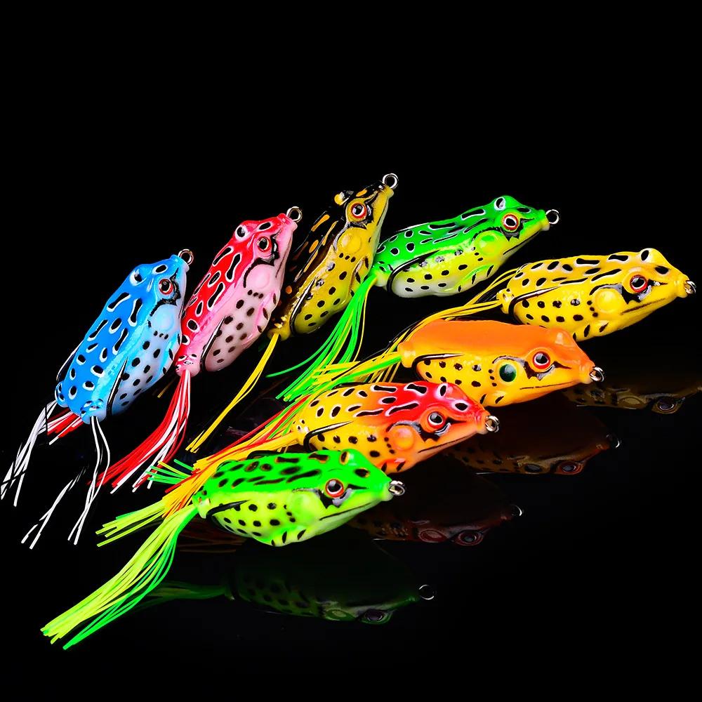 1 pièces 5G 8.5G 13G 17.5G grenouille leurre Tube souple appât en plastique leurre de pêche avec ham