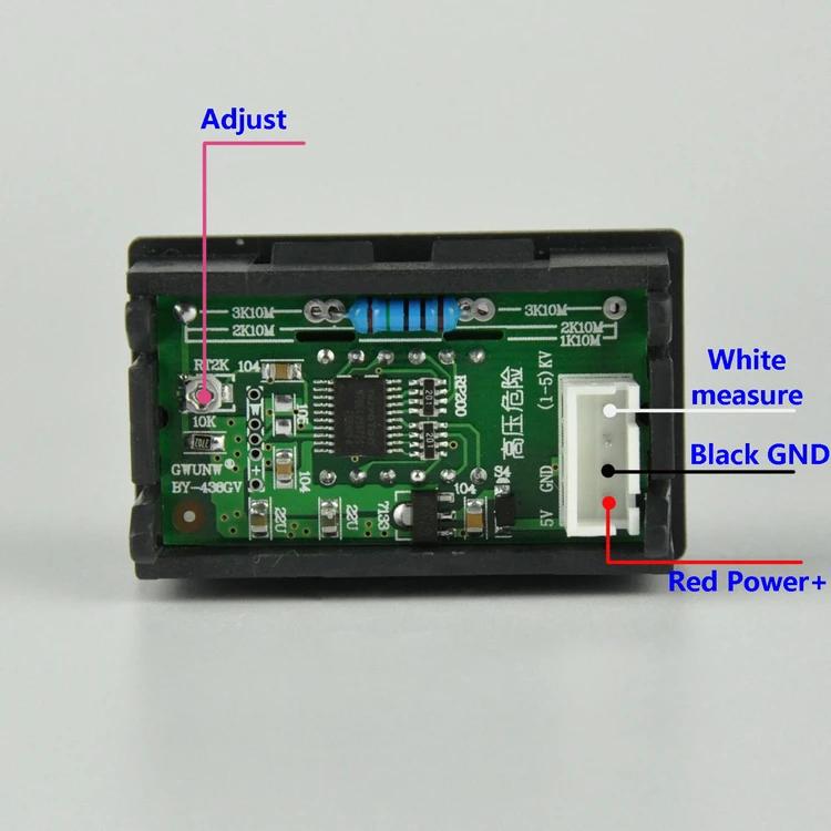 Voltmètre LED 4 bits DC 0-1000V 2000V 3000V, affichage numérique LED de haute précision, voltmètre h