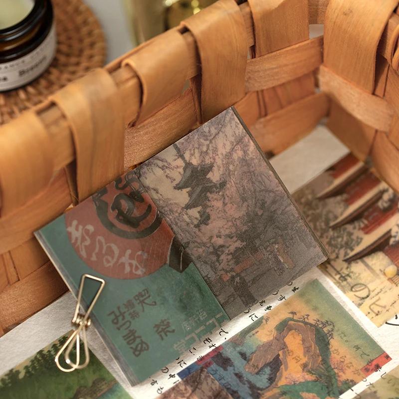 Papier Vintage pour décoration de téléphone, 50 pièces, fournitures de papeterie rétro, papier tourn