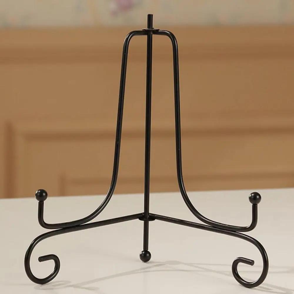 Décoration de la maison Photo socle support de livre présentoir plaque de fer noir support chevalet