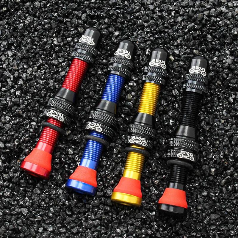 MUQZI 2 pièces 60mm Valve Schrader vtt vélo de route A/V Valve de jante Tubeless CNC Valve de roue p