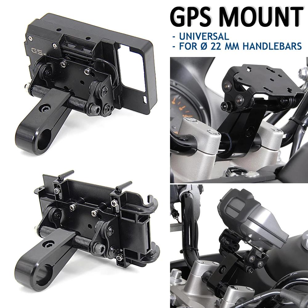 Universel nouveau pour Ø 22mm guidon nouveau noir moto téléphone GPS support avec pince de guidon