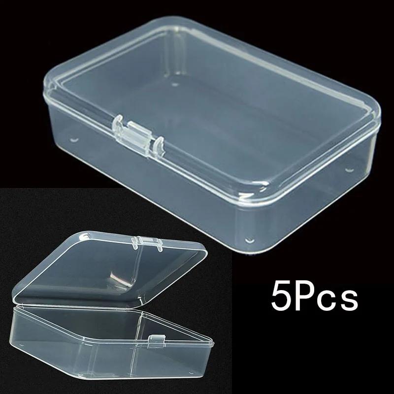 Boîte en plastique transparente, composant d'emballage de bijoux pour boîte de réception, carte d'id