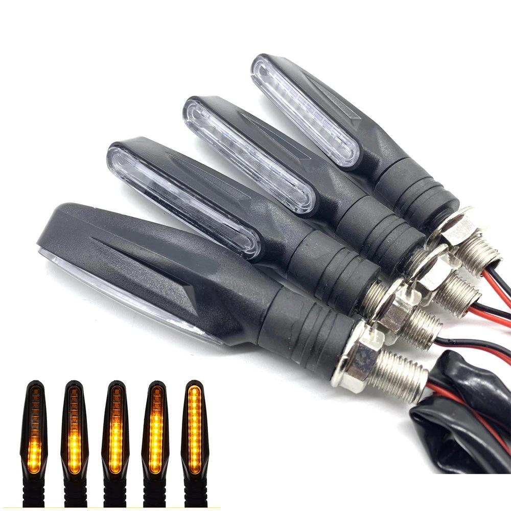 4 pièces clignotants de moto clignotants séquentiels LED clignotant eau qui coule clignotants cligno