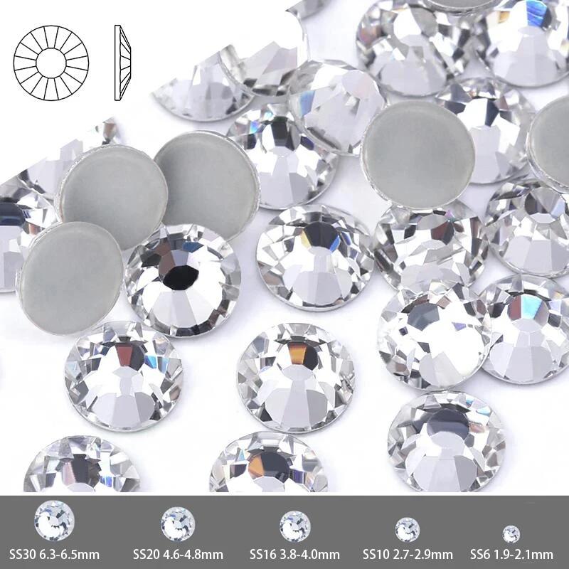 Hotfix Strass cristal clair AB Flatback fer sur Strass pierres correcteurs à chaud Strass pour coutu