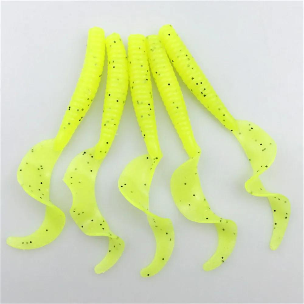 Leurres souples en silicone avec odeur de poisson, appâts artificiels pour carpe et bar, 5 pièces/lo