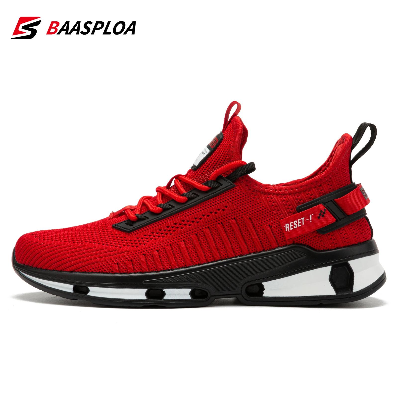 Chaussures de course légères Baasploa homme 2023 - Baskets maille lacets pour sport plein air