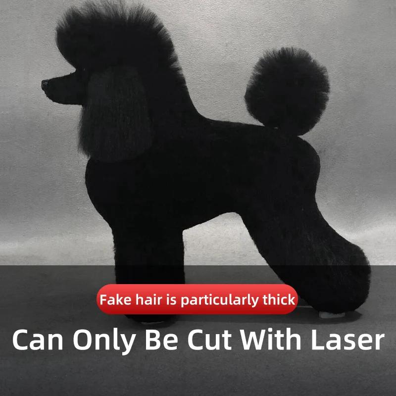 Simulation d'animaux de compagnie, pratique de beauté des cheveux, chien en peluche standard, corps 