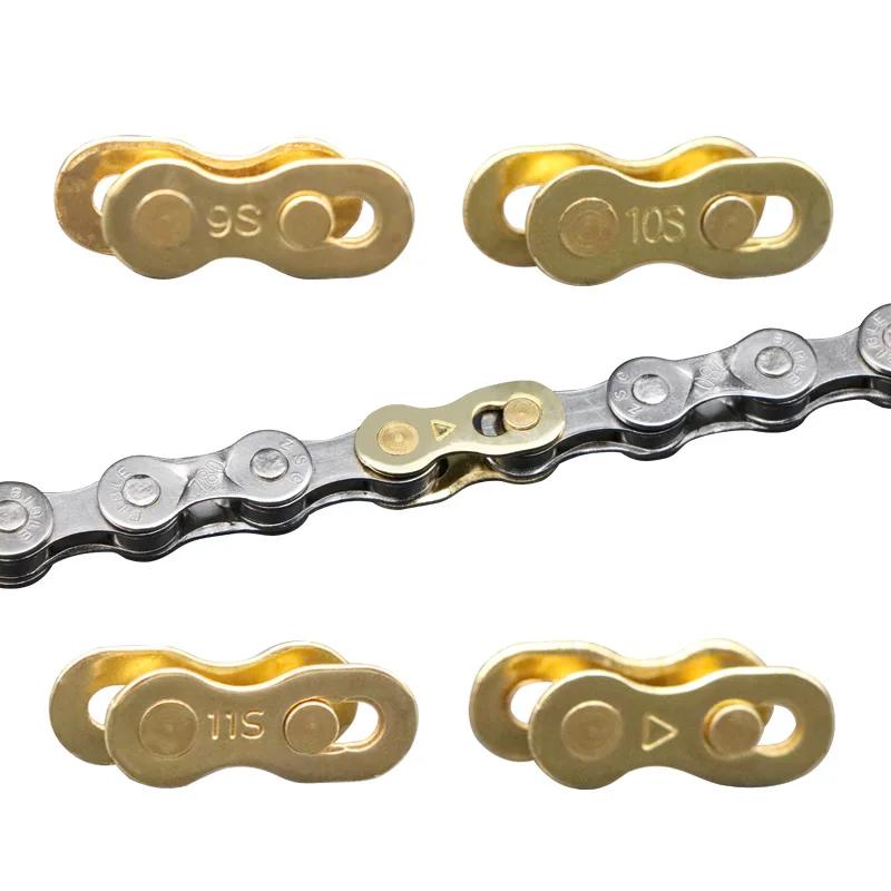 5 paires de joints de connecteur de maillon de chaîne de vélo, boutons magiques, maillons principaux