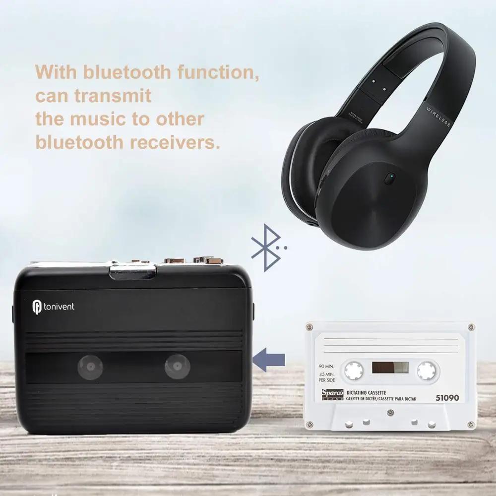 Lecteur de cassette Bluetooth, émetteur FM, baladeur stéréo, radio FM, lecteur de bande personnelle