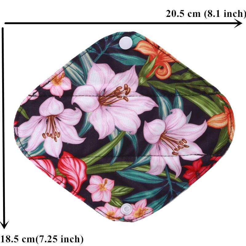 Serviettes hygiéniques réutilisables au charbon de bambou, 10 pièces, doublure de culotte lavable, s