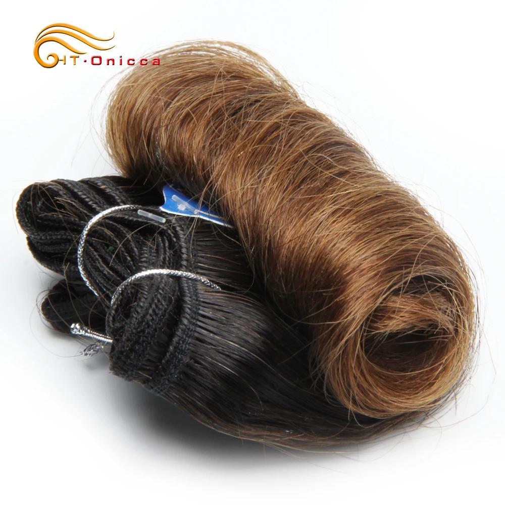 Tissage en lot brésilien Remy 100% naturel bouclé, Extension de cheveux Afro 1B 30, bordeaux, 5 5 6 