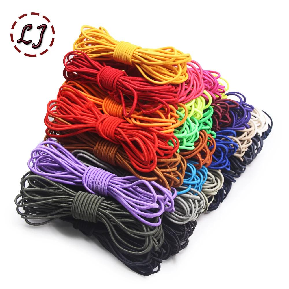 Corde élastique de 2.5mm, cordon de choc, fil extensible pour accessoire de vêtement, artisanat fait