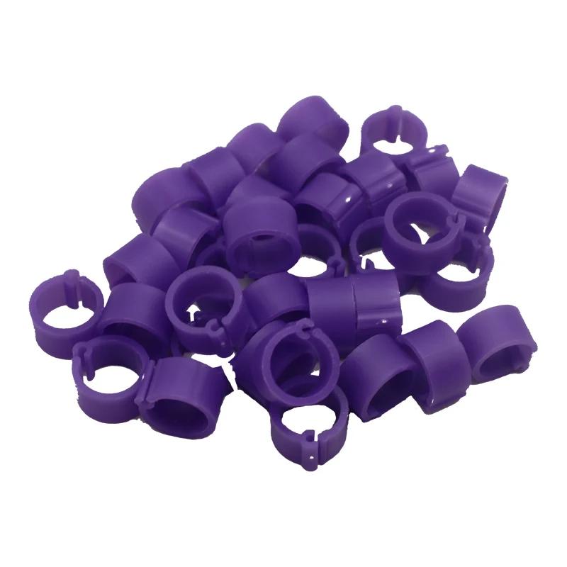 Anneaux de pied d'oiseaux, diamètre intérieur de 8mm, hauteur de 7mm, 10 couleurs sans texte, anneau