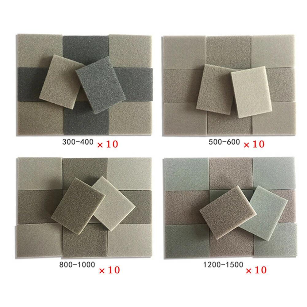 20 pièces éponge bloc de ponçage humide sec meulage papier de verre 300-400 500-600 800-1000 1200-15