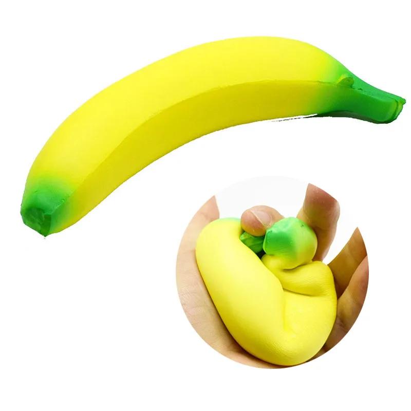 Jouets banane Anti-stress, Jumbo à montée lente, jouet à presser aux fruits, drôle, Anti-Stress, réd